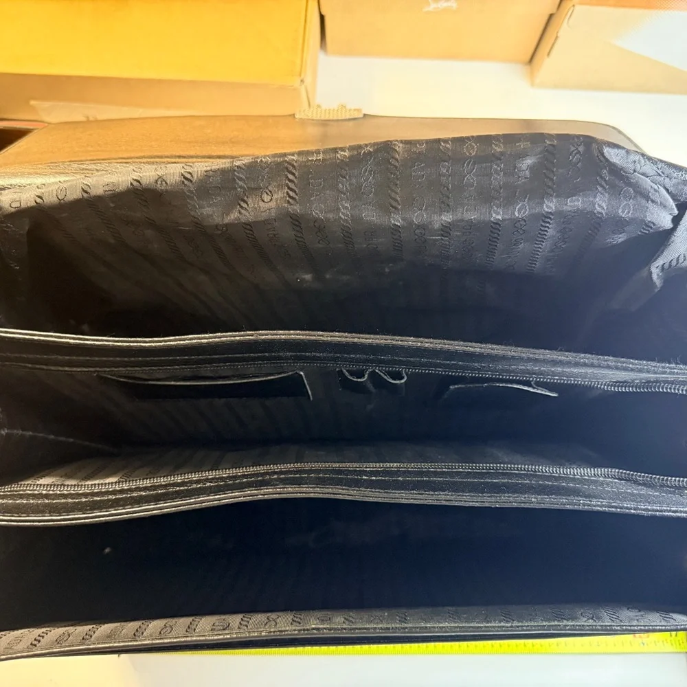 Prada Black Leather Men's Briefcase